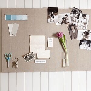 Pottery Barn linen pinboard